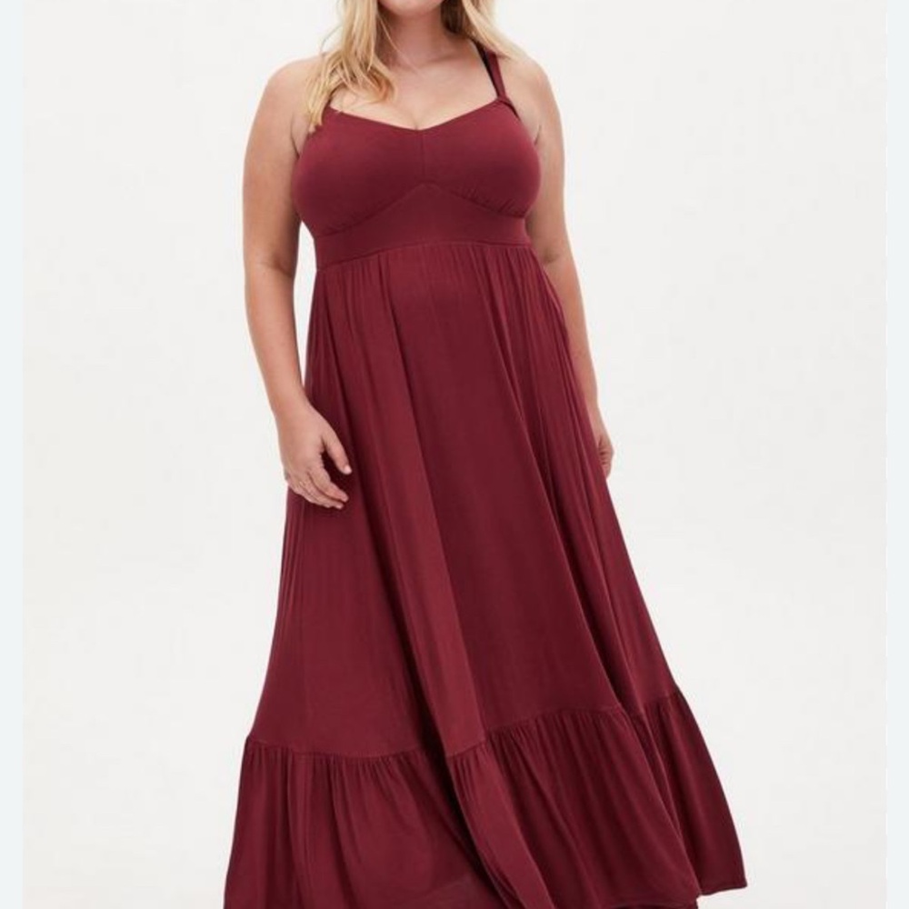 NWT Torrid Burgundy Maxi Dress
